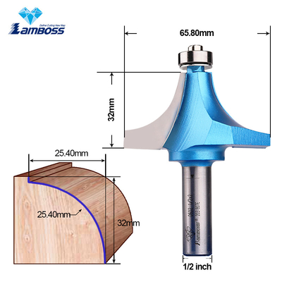 Lampe à rouleaux avec roulement coupeuse de bois de fraisage d'angle ronde pour le travail du bois